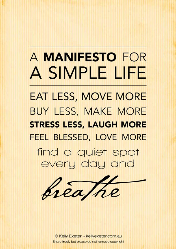 Simple-Life-Manifesto