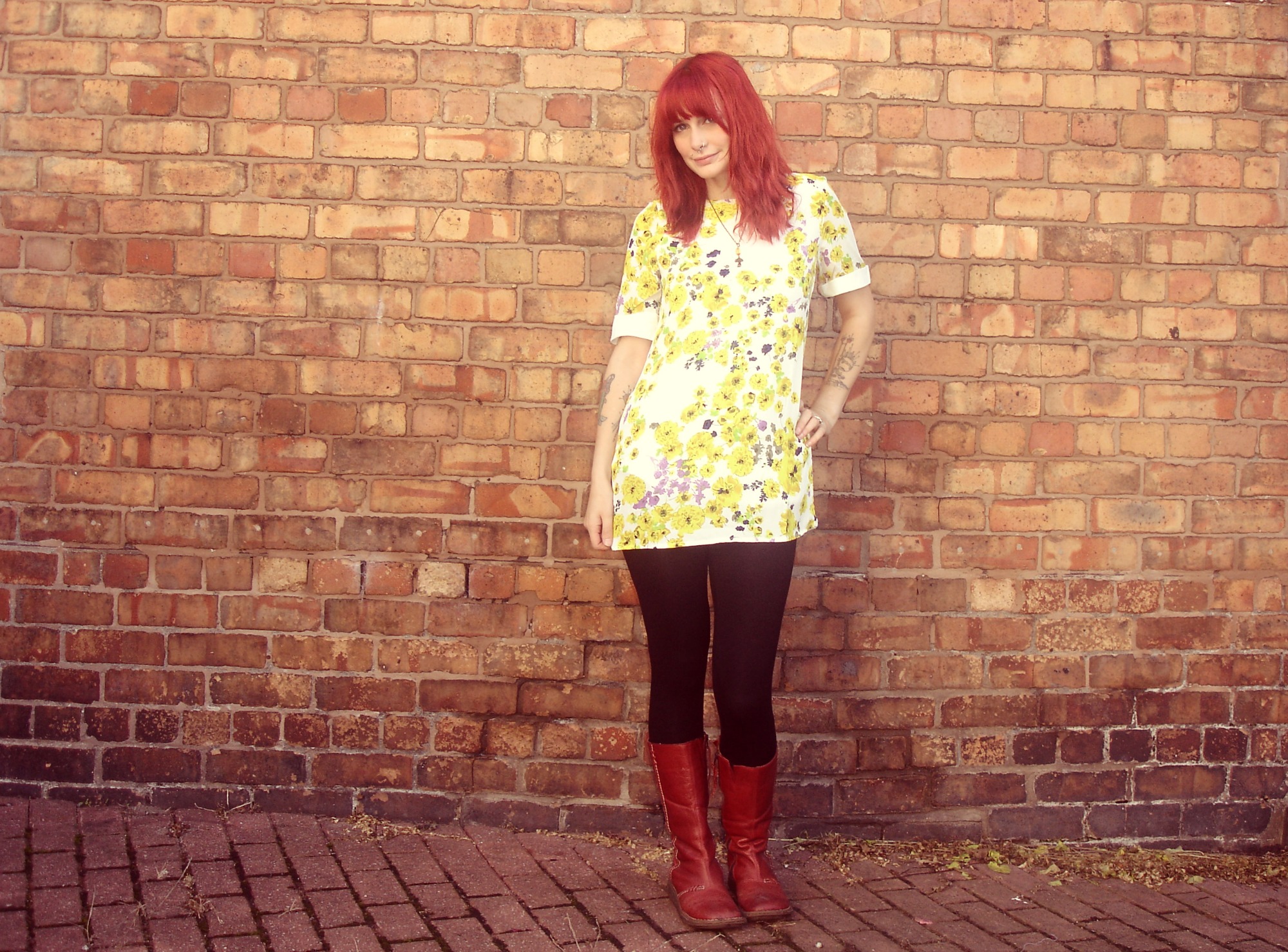 floral top cherry red dr martens