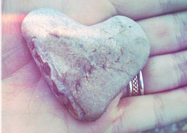 heart shaped stone