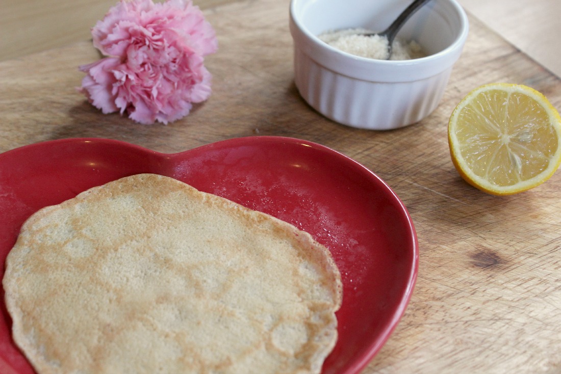 traditional lemon and sugar pancakes
