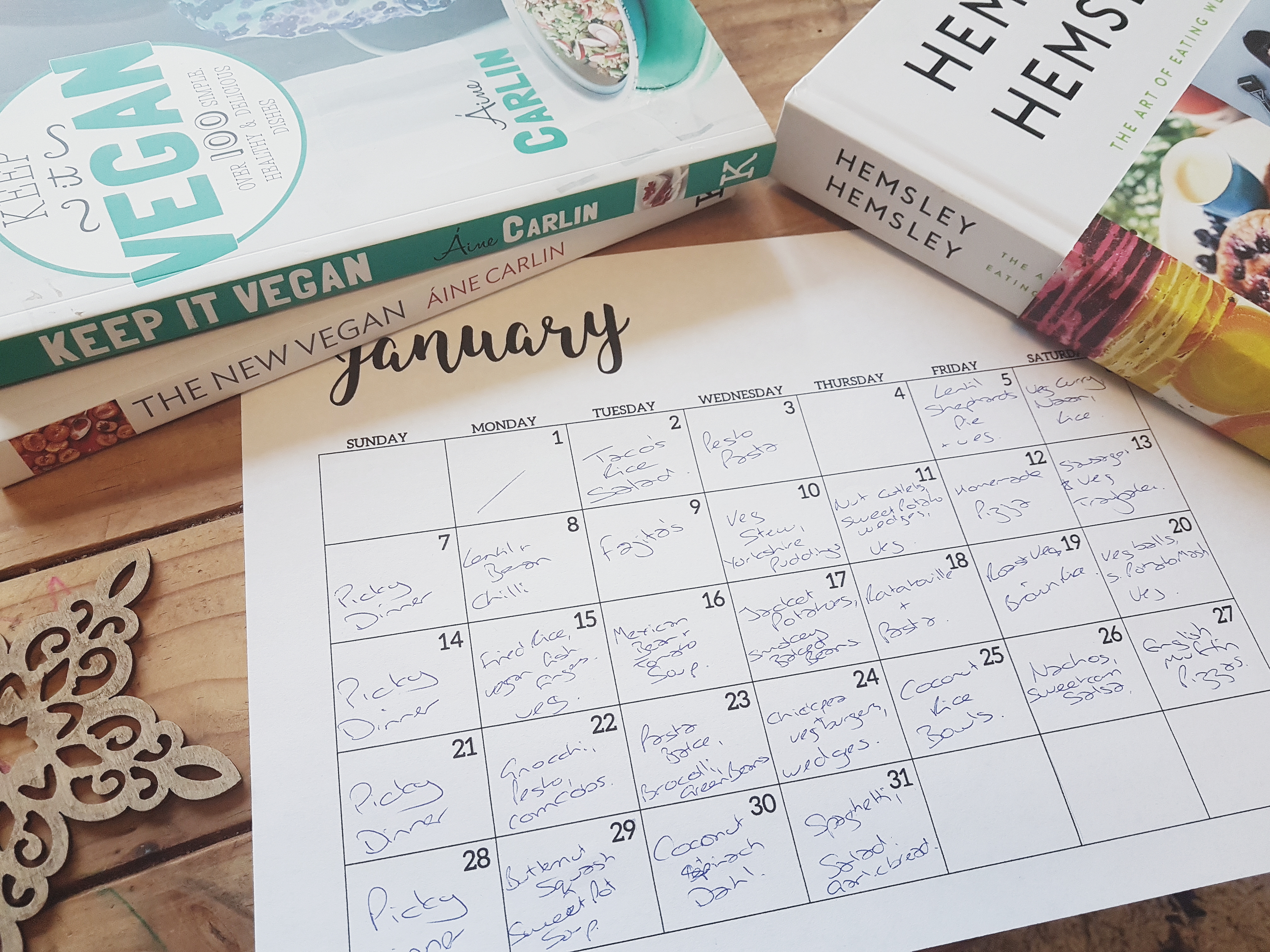 A family meal plan for January