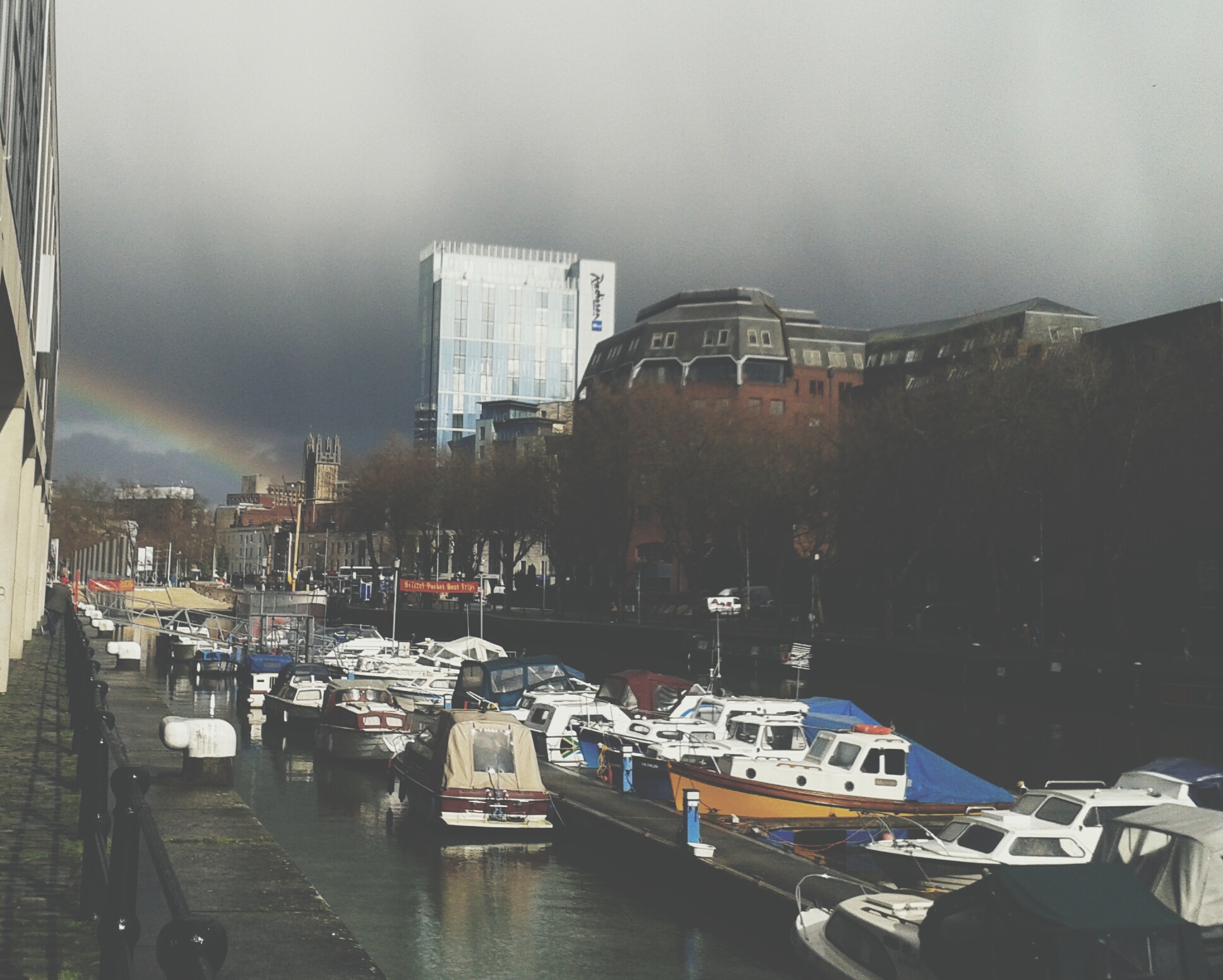 rainbow over the harbour