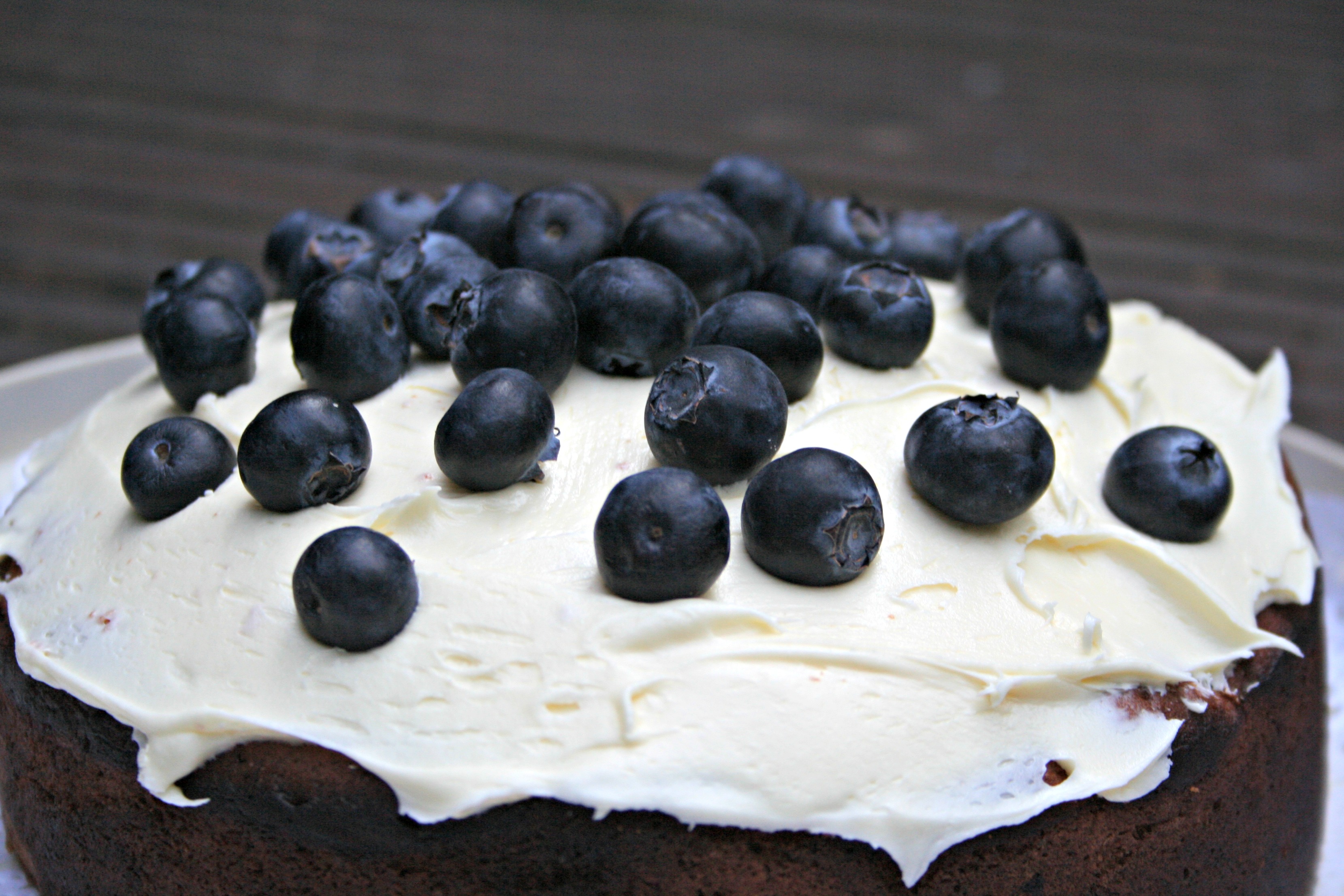 lemon + blueberry cake