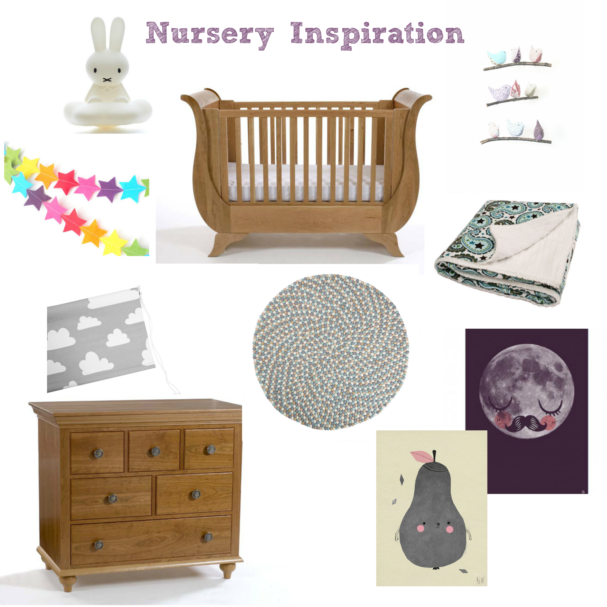nursery inspiration collage