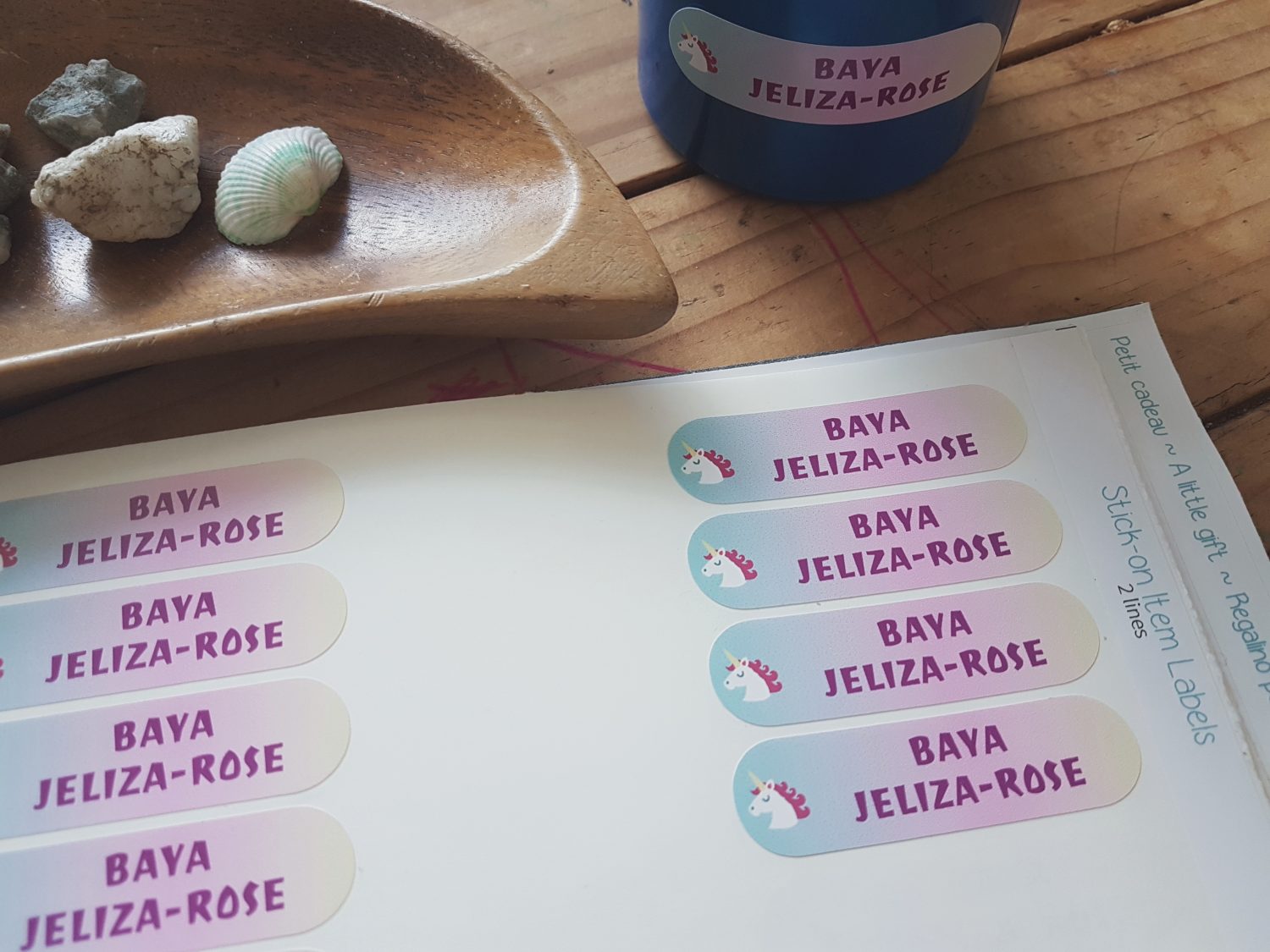 Customised Name Labels from Petit-Fernand