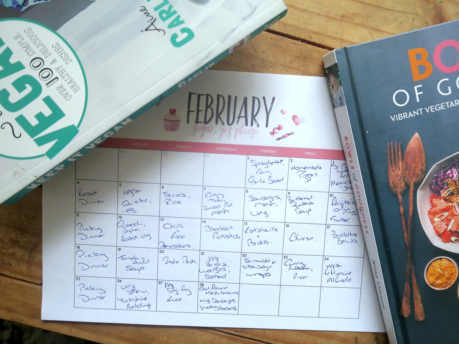 A family meal plan for February
