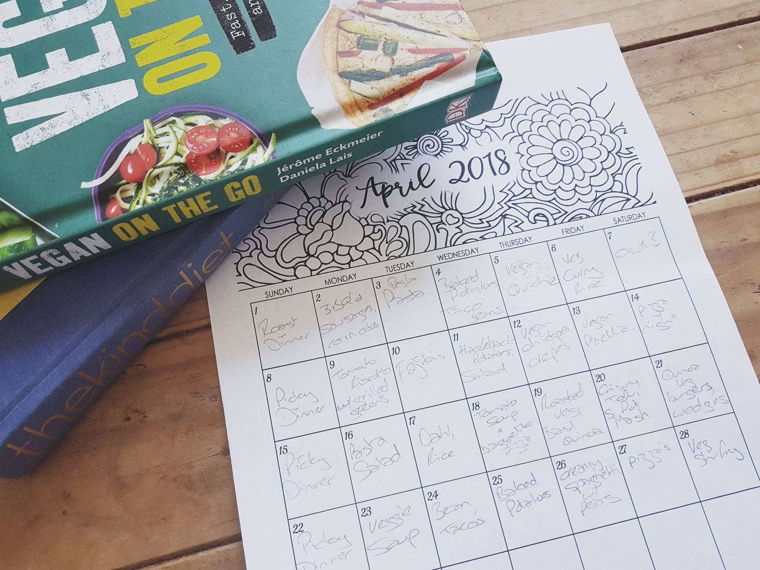 A family meal plan for April
