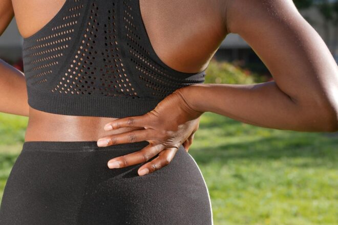 a person having a back pain