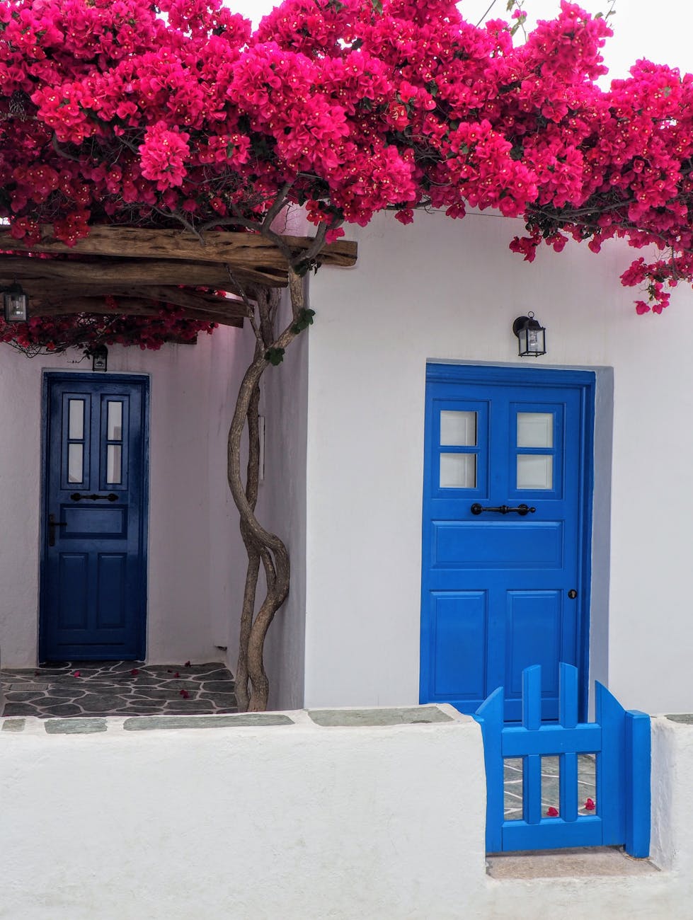 closed blue door